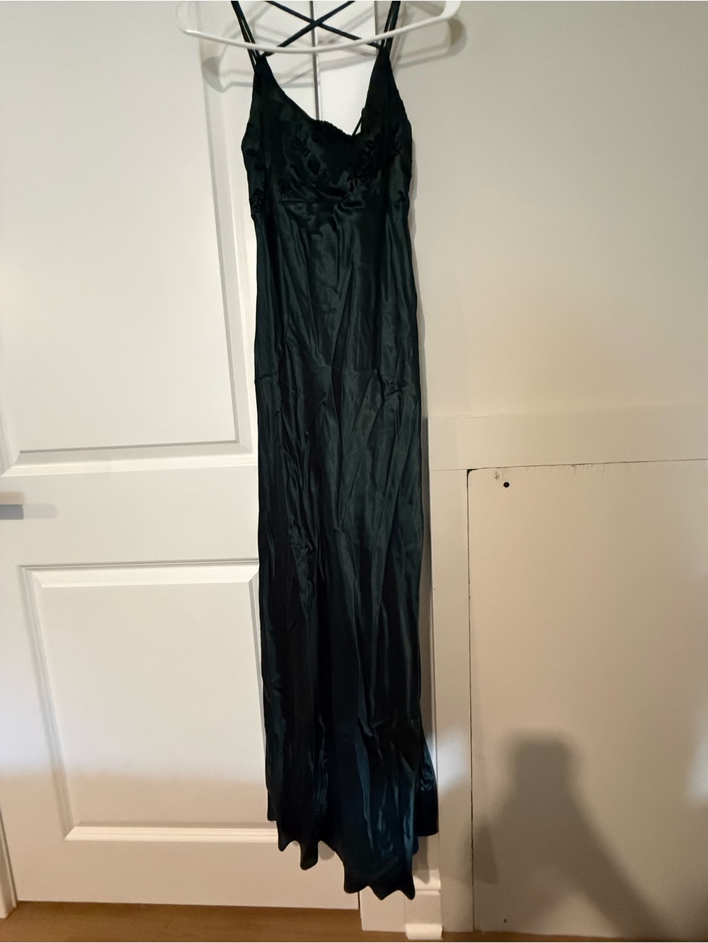 Satin Slip Maxi Dress in Black - Sleek Evening Slip